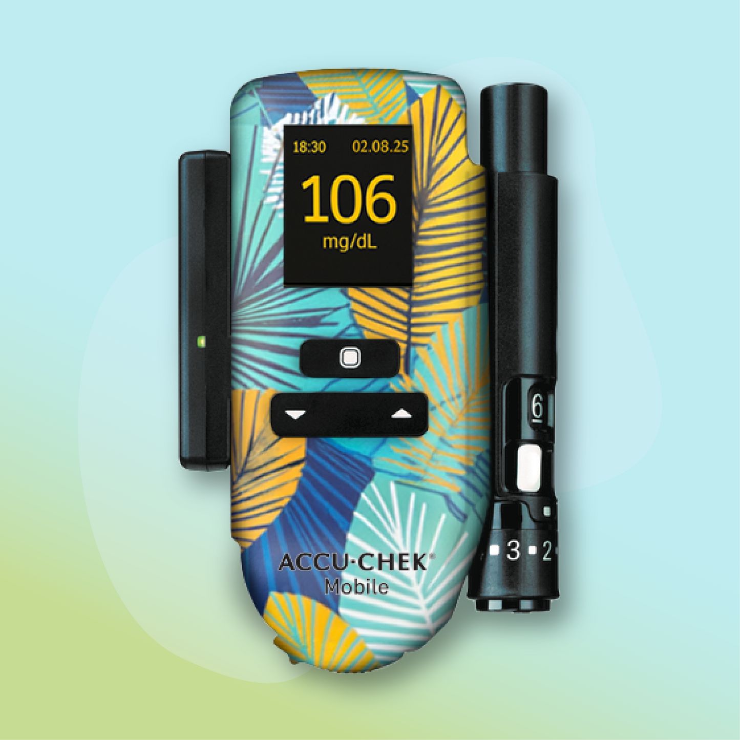 2 stickers "Flash" pour lecteur de glycémie I Accu-Chek(R) Mobile