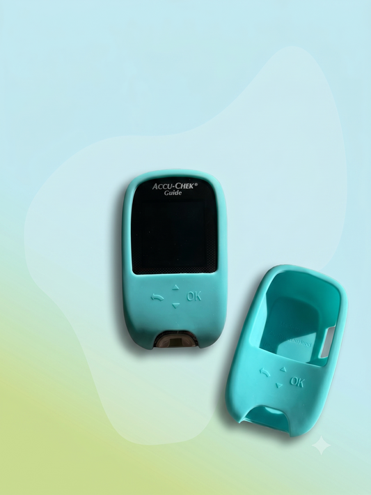 Etui en silicone BLEU pour le lecteur de glycémie Accu‑Chek® Guide