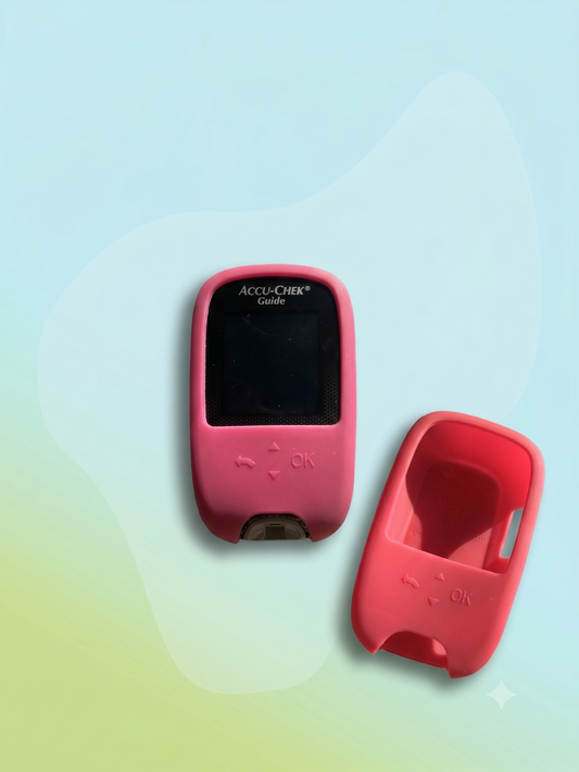 Etui en silicone ROSE pour le lecteur de glycémie Accu-Chek® Guide